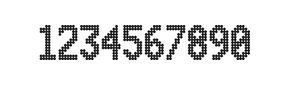 7×13数字点阵字体 ddN713BA1194