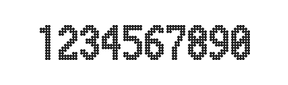 7×13数字点阵字体 ddN713BA1196