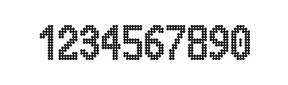 7×13数字点阵字体 ddN713BA1203