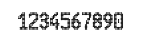 7×13数字点阵字体 ddN713BA1210