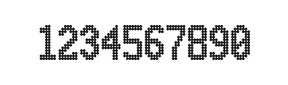 7×13数字点阵字体 ddN713BA1212