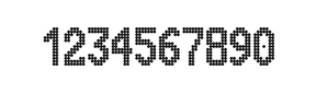 7×13数字点阵字体 ddN713BA1213