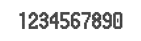 7×13数字点阵字体 ddN713BA1214