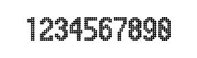 7×13数字点阵字体 ddN713BA1216