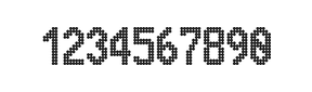 7×13数字点阵字体 ddN713BA1221