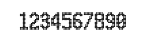 7×13数字点阵字体 ddN713BA1224