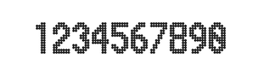 7×13数字点阵字体 ddN713BA1226