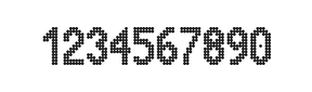 7×13数字点阵字体 ddN713BA1227