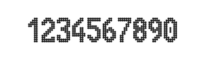 7×13数字点阵字体 ddN713BA1228