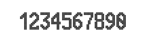 7×13数字点阵字体 ddN713BA1236