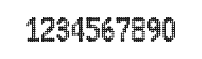 7×13数字点阵字体 ddN713BA1241