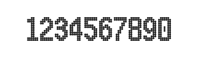 7×13数字点阵字体 ddN713BA1247