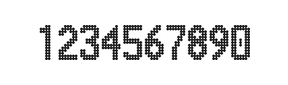 7×13数字点阵字体 ddN713BA1251