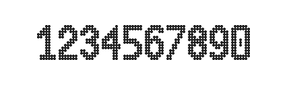 7×13数字点阵字体 ddN713BA1253
