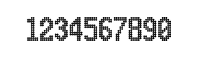 7×13数字点阵字体 ddN713BA1254