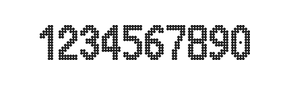 7×13数字点阵字体 ddN713BA1256