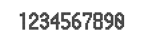 7×13数字点阵字体 ddN713BA1261