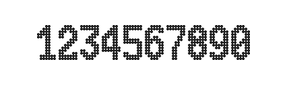 7×13数字点阵字体 ddN713BA1264