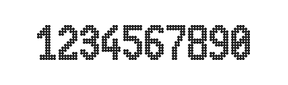 7×13数字点阵字体 ddN713BA1270
