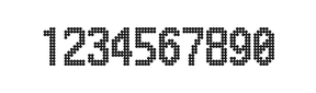 7×13数字点阵字体 ddN713BA1271