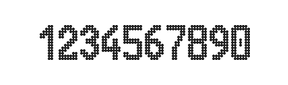 7×13数字点阵字体 ddN713BA1272