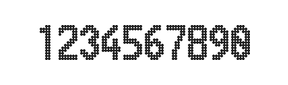 7×13数字点阵字体 ddN713BA1273