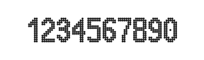 7×13数字点阵字体 ddN713BA1274