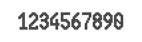 7×13数字点阵字体 ddN713BA1275