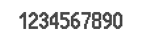 7×13数字点阵字体 ddN713BA1276