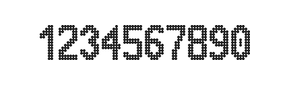 7×13数字点阵字体 ddN713BA1283