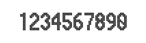 7×13数字点阵字体 ddN713BA1285