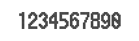 7×13数字点阵字体 ddN713BA1287