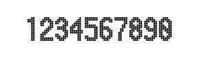 7×13数字点阵字体 ddN713BA1289