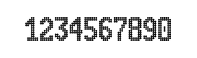 7×13数字点阵字体 ddN713BA1291