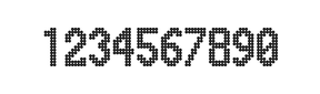7×13数字点阵字体 ddN713BA1293