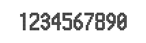7×13数字点阵字体 ddN713BA1296