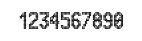 7×13数字点阵字体 ddN713BA1299
