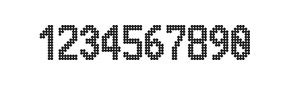7×13数字点阵字体 ddN713BA1300