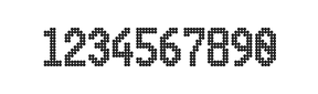 7×13数字点阵字体 ddN713BA1312