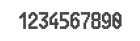 7×13数字点阵字体 ddN713BA1313