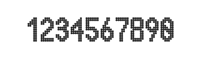 7×13数字点阵字体 ddN713BA1315