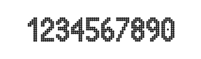 7×13数字点阵字体 ddN713BA1316