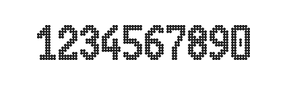 7×13数字点阵字体 ddN713BA1317