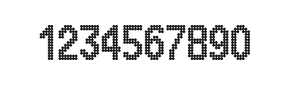 7×13数字点阵字体 ddN713BA1318