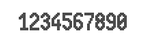 7×13数字点阵字体 ddN713BA1324