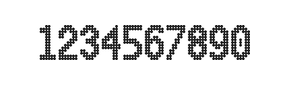 7×13数字点阵字体 ddN713BA1331