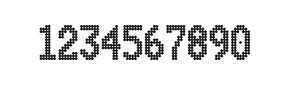 7×13数字点阵字体 ddN713BA1332