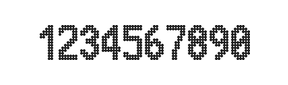 7×13数字点阵字体 ddN713BA1335
