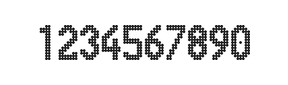 7×13数字点阵字体 ddN713BA1340