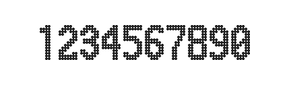 7×13数字点阵字体 ddN713BA1343